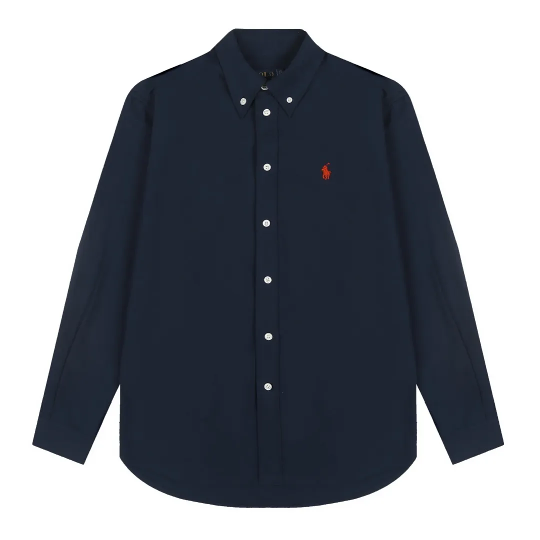 P230 White background picture [Evergreen for all seasons] Style number: 25011# Color: Navy red label/original blue/original white/matte pink/khaki/charcoal gray/black/dark blue white label Size: S to Face 100 cotton oxford spun, pre-laundering treatment, tight and soft texture ✅ - Custom dyed original pearlescent white buttons with different sizes ✅ - Special shaped chiffon foil included in the collar door tube, not easy to deform and pull ✅ - RL classic version of oxford spun shirt, thick and crisp feeling brought by oxford cloth, can be worn alone as an outer layer, can be matched with all seasons, practical wear, a must-have item in the wardrobe, start with eyes closed
